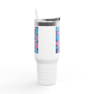 Insulated Travel Mug, 40oz / Beach Dreams, Turquoise