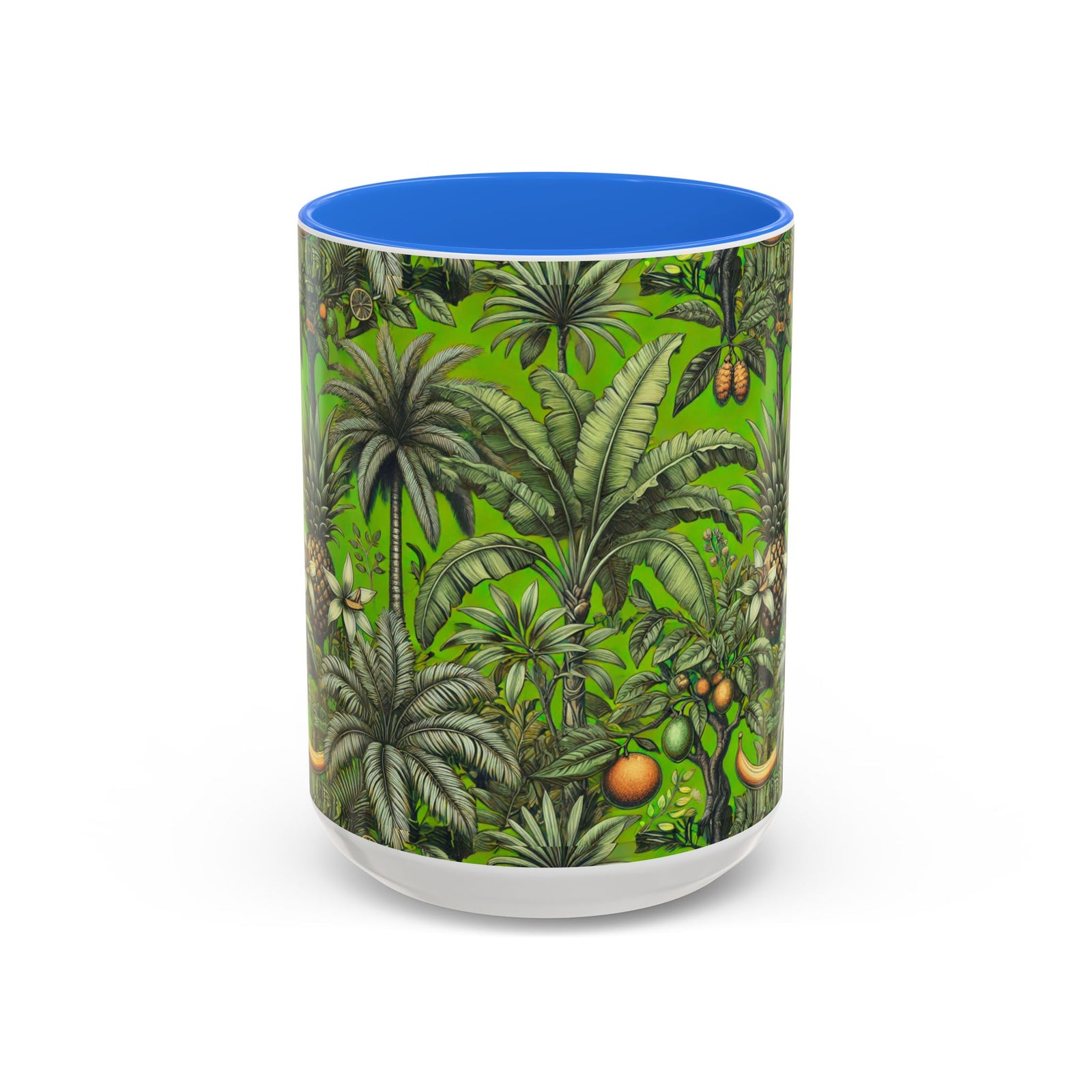 Accent Color Coffee Mug, Many Colors - 11oz & 15oz / Tropical Fruit, Green