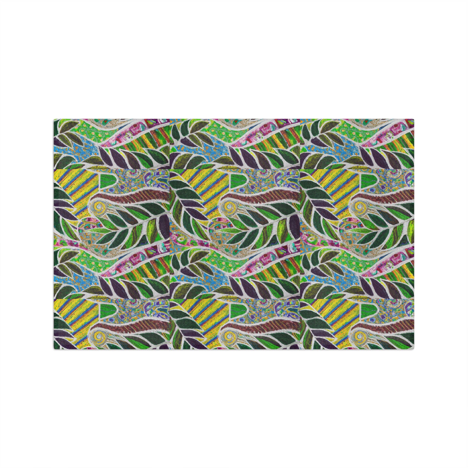 Tropical Microfiber Coffee/Tea Towel ~ Botanical Amazon Whimsy