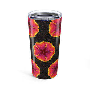 20oz Tropical Glossy Tumbler / Hibiscus Kaleidoscope #1