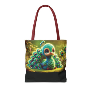 Baby Peacock/Black Trio Tote Bag - 3 Sizes