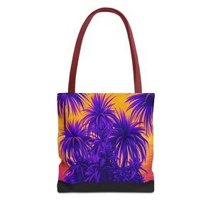 Tiny Palm Island Pop/Black Tote Bag - 3 Sizes