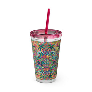 Tropical Tumbler with Straw | 16 oz: Kaleido Bay