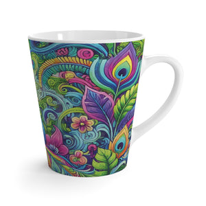 Latte White Mug - Peacock Prism