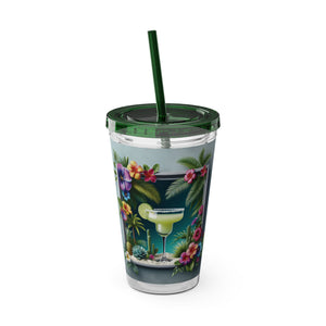 Tropical Tumbler with Straw | 16 oz: Tropical Margarita