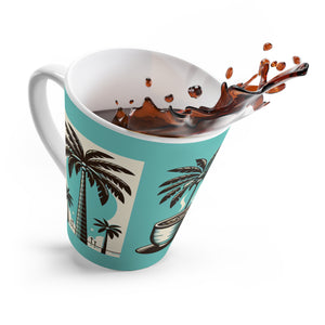 Latte White Mug - Palms and Coffee