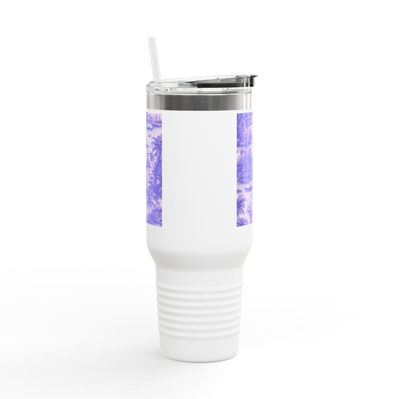 Insulated Travel Mug, 40oz / Tropical Toile, Amethyst - Perfect for Outdoor Adventures