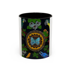 Colorful Mugs (11oz, 15oz), Butterflies & Parrots #1