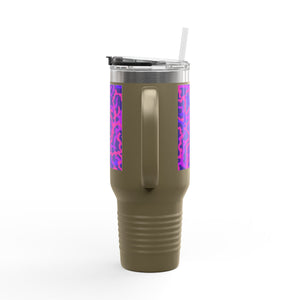 Insulated Travel Mug, 40oz / Coral Threads, Heatwave - Perfect for Outdoor Adventures