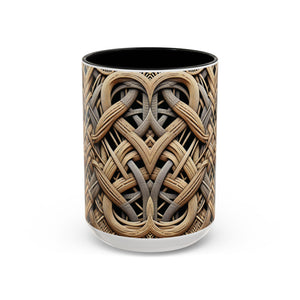 Copy of Accent Coffee Mug (11, 15oz), 8 Colors - Beach Wicker