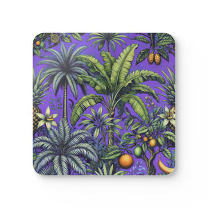 Coaster Set/4 - Tropical Fruit, Purple