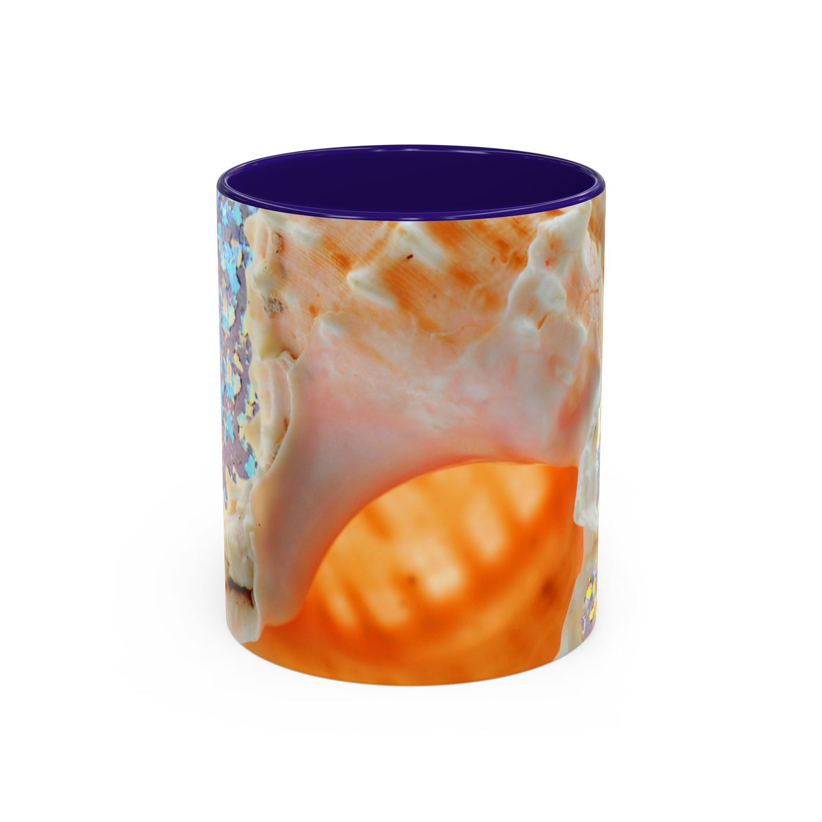 Colorful Mugs (11oz, 15oz), Disco Conch Macro