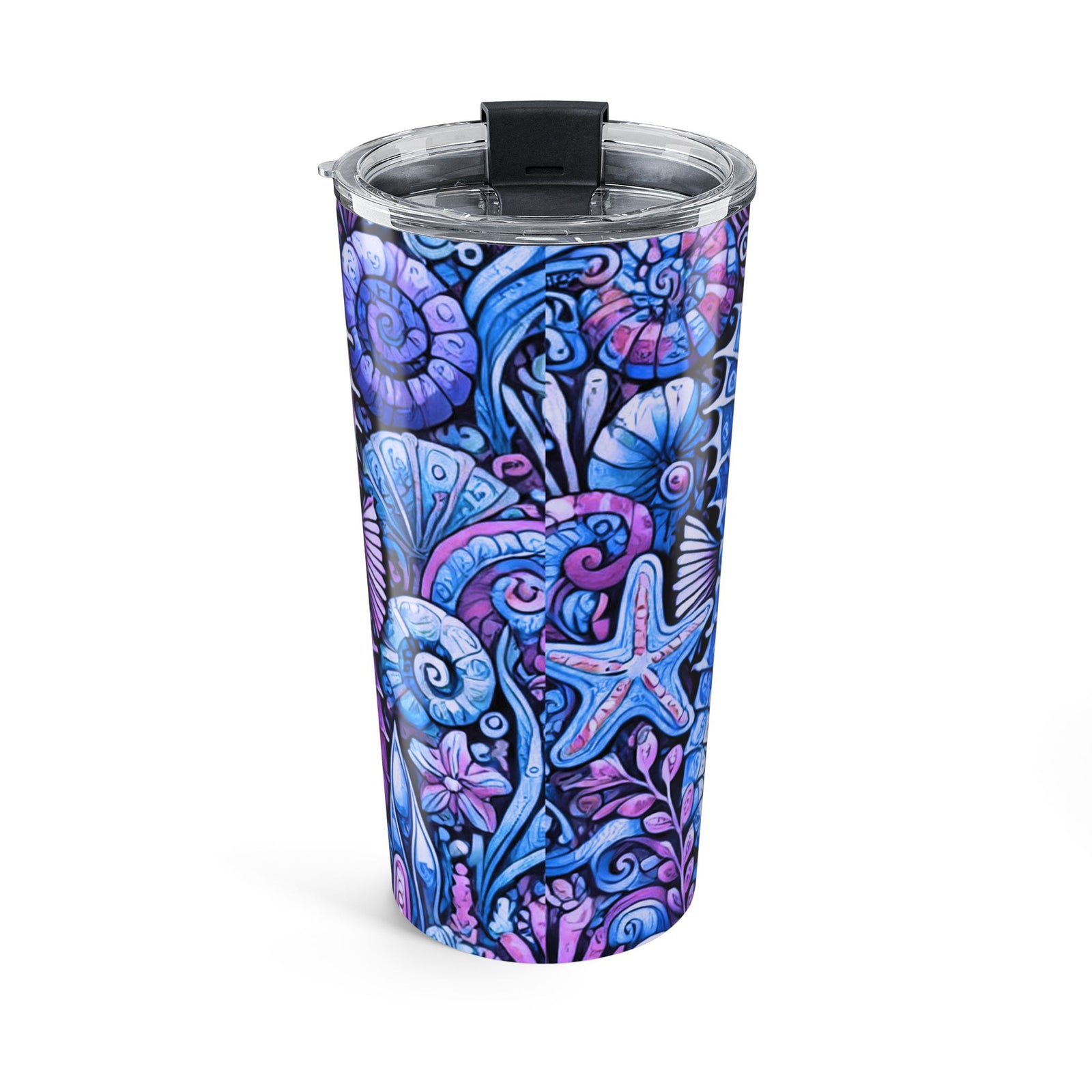 20oz Tumbler — Seahorse Trio Blue/Purple Travel Cup