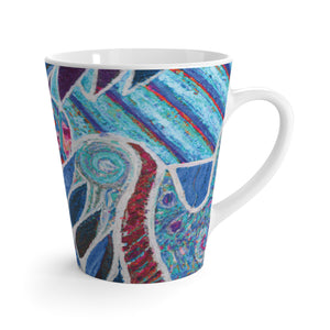 Latte White Mug - Perfect for Coffee Enthusiasts / Amazon Whimsy, Blue