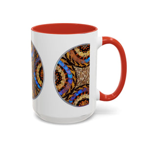Accent Coffee Mug (11, 15oz), 8 Colors - Real Butterfly Wings Plate #3