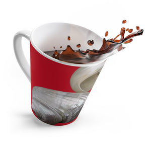Latte Mug - Perfect for Coffee Enthusiasts / Lustrous Seashell Trio, Red