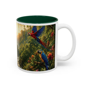 Tropical Waterfall Mug – Lush Jungle Scenic Accent Coffee Cup (11oz/15oz)