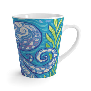Latte White Mug - Blue Kraken Joe