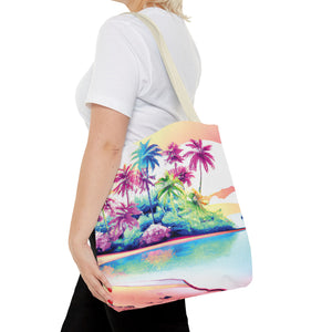 Watercolor Beach Tote Bag - 3 Sizes