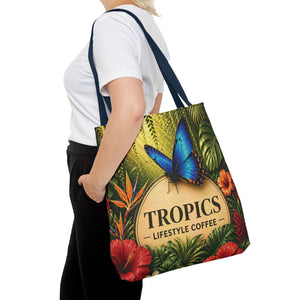 Rainforest Butterfly Coffee Brand Tote Bag - 3 Sizes