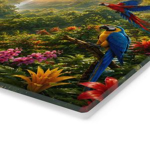 Coffee Station Tray — Vibrant Paradise Falls Rainforest Scene