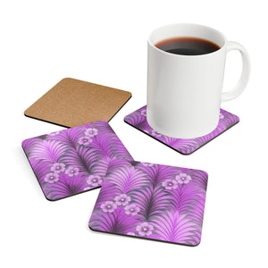Coaster Set/4 - Sunrise Palms/Amethyst