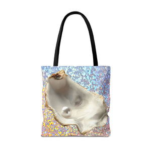 Disco White Pearl & Shell Tote Bag - 3 Sizes