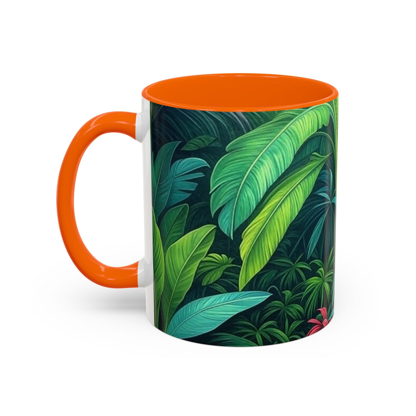 Accent Coffee Mug (11, 15oz), 8 Colors - Rainforest Sleeping Spot