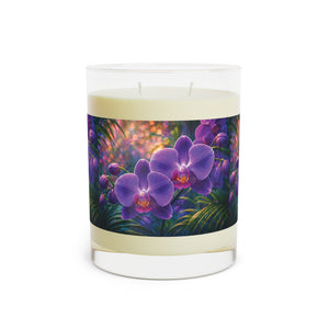 Twilight Orchid Garden Scented Candle — Floral 11oz Glass Jar