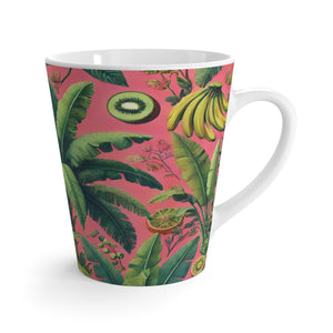 Latte White Mug - More Tropical Fruit, Coral