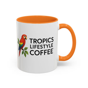 Tropics Lifestyle Coffee Mug — Colorful Macaw Parrot 11oz