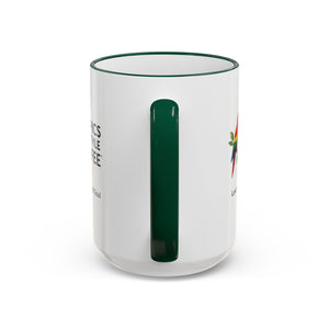 Accent Rim & Handle Coffee Mug ~ Tropics Lifestyle Coffee Parrot Logo