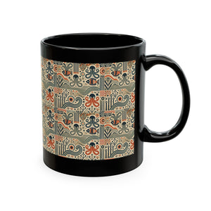Tropical Coffee Mug — 'Tropics Lifestyle Coffee' Floral Parrot Ceramic Mug