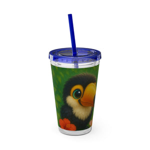 Tropical Tumbler with Straw | 16 oz: Baby Toucans