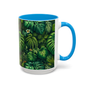 Accent Color Coffee Mug, Many Colors - 11oz & 15oz / Rainforest Greenery
