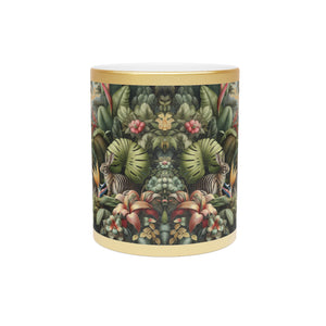 Tropical Metallic Mug, Gold or Silver - Rainforest Rabbit Outing