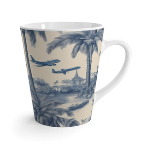 Latte White Mug - Perfect for Coffee Enthusiasts / Travel Toile Blues