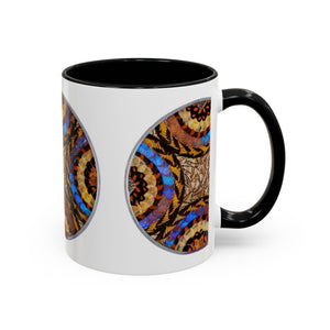 Accent Coffee Mug (11, 15oz), 8 Colors - Real Butterfly Wings Plate #3