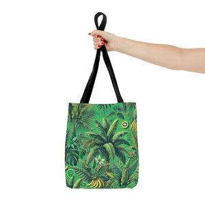 Tropical Palms & Bananas Tote Bag, Green - 3 Sizes