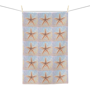Microfiber Coffee/Tea Towel — Coastal Disco Starfish