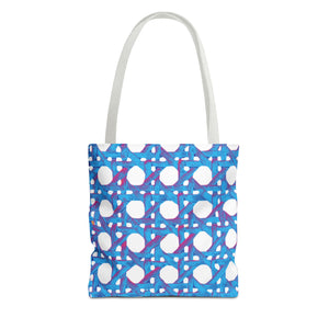 Beach Chair Wicker/Turquoise Tote Bag - 3 Sizes