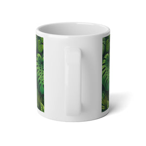 20oz Jumbo Mug — Lush Monstera & Tropical Leaves