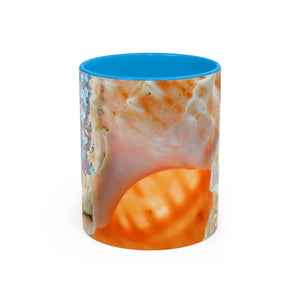 Colorful Mugs (11oz, 15oz), Disco Conch Macro