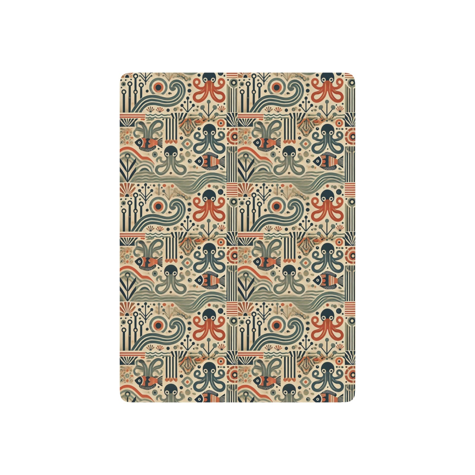Poker Playing Cards - Mid-Century Octopus