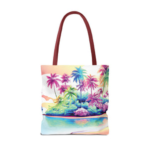 Watercolor Beach Tote Bag - 3 Sizes