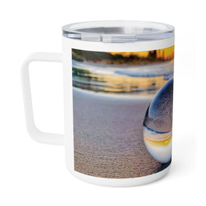 10oz Insulated Coffee Mug — Sunrise Beach Crystal Ball