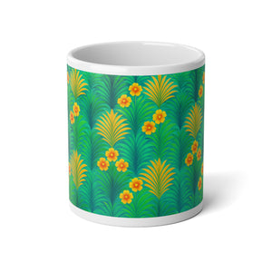 Jumbo Mug, 20oz, Sunrise Palms Gree | Tropical Coffee Cup