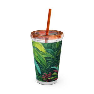 Tropical Tumbler with Straw | 16 oz:  Sleeping Spot