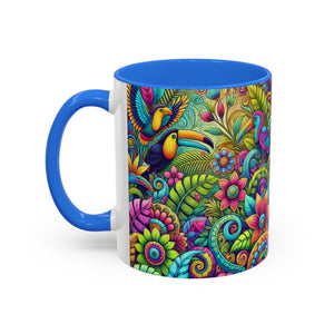 Accent Color Coffee Mug, Many Colors - 11oz & 15oz / Rainforest Music