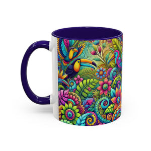 Accent Color Coffee Mug, Many Colors - 11oz & 15oz / Rainforest Music